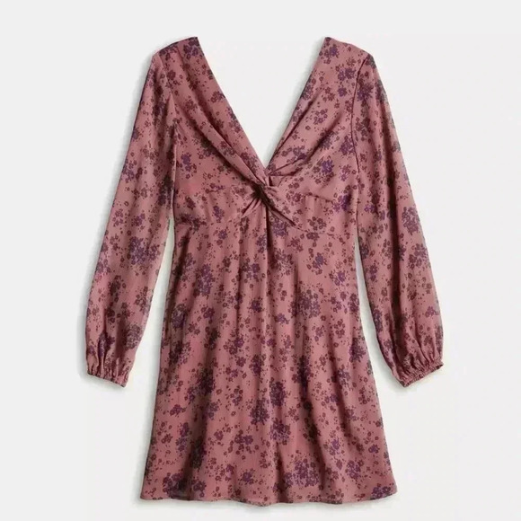 Women’s “Live To Be Spoiled” Long Sleeve Knot Front Summer Dress SIZE L - Picture 1 of 9